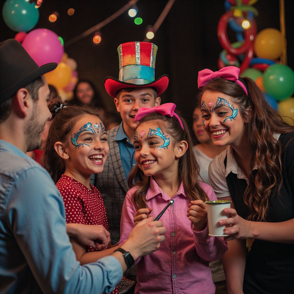 Entertainment and performers at children's event