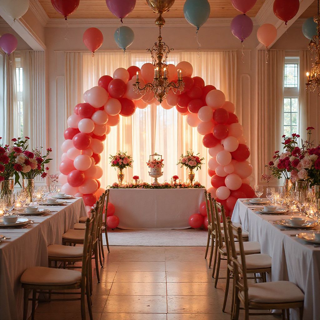 Professional venue decoration and party setup
