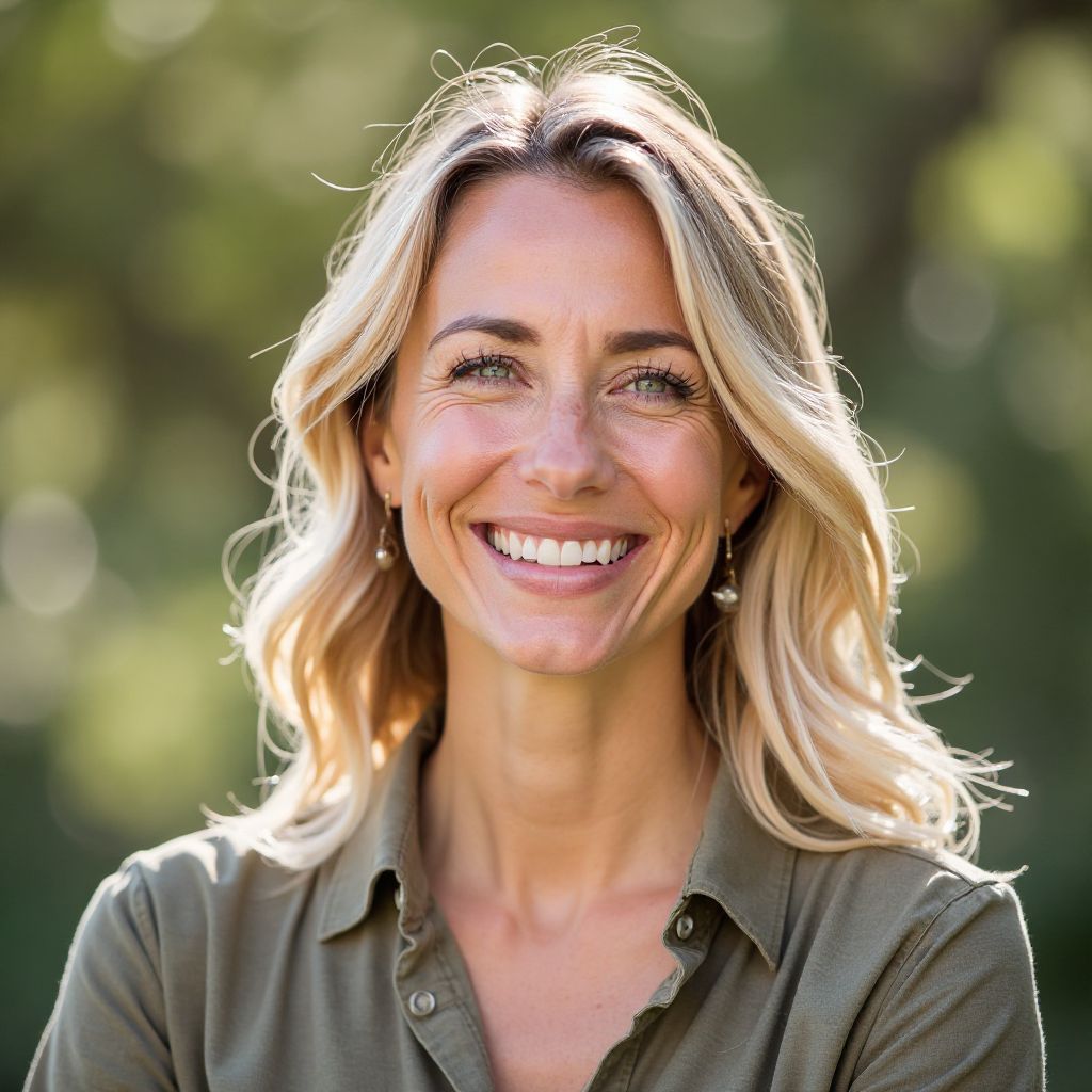 Portrait of happy parent Jessica Thompson who used TinyParty Makers services